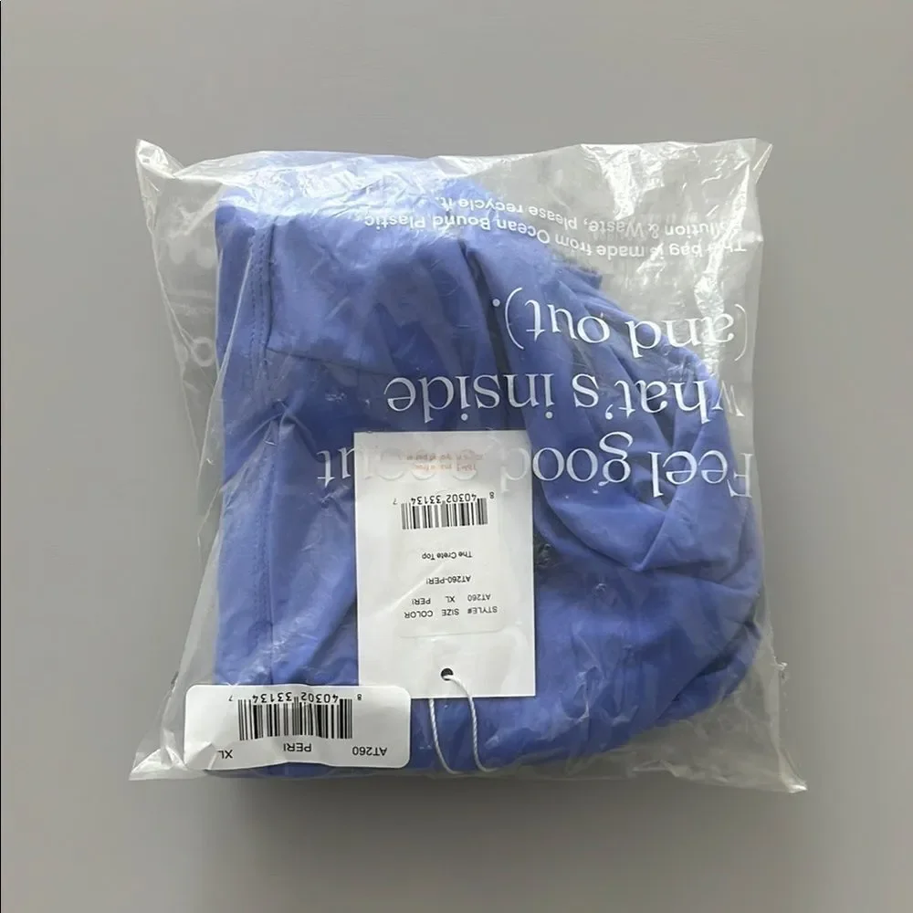 NWT Andie Swim The Crete Top Eco Nylon in Periwinkle Size XL